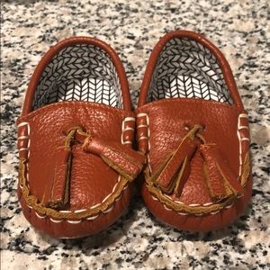 Baby boy leather moccasins